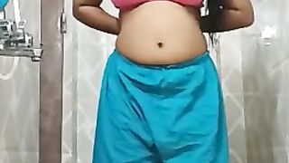 Tamil Girl Recording Herself While Changing Clothes In Bathroom