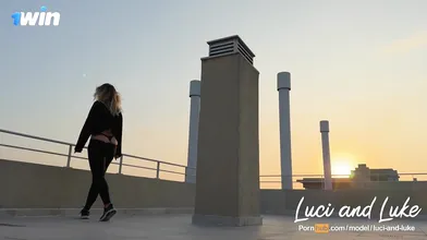Hot, spontaneous outdoor nail with a wonderful latina on the building's terrace