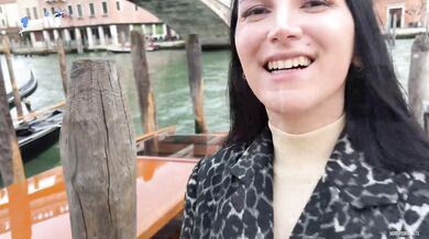 Eva riskily hooks up with a stranger in risky, outdoor Venice for a wild, XXX ro