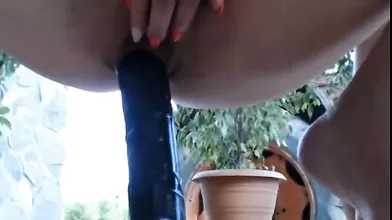 Naughty Babe riding her pussy for you