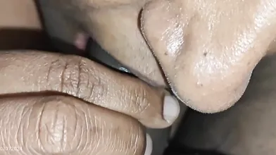 Tamil wife masturbating for hubby on boobs cum