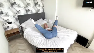 Wow! Hot platinum-blonde fledgling slut gargled weenie doggystyle for jism on as