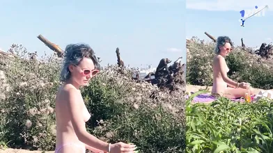 Risky public boink with 18 yr old adorable chick and beautiful woman. Horny beac