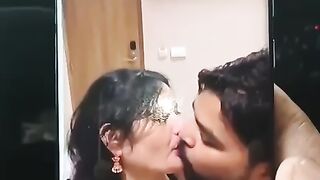 Beautiful wife kissing lover
