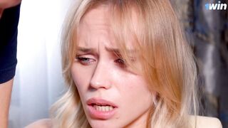 My stepsister streamer got a rubdown and I pounded her pink muff, and she gulped