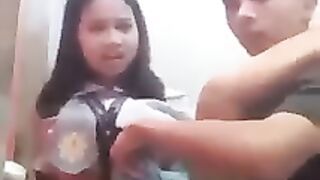 Nepali College Lovers Secretly Fucking In College Bathroom