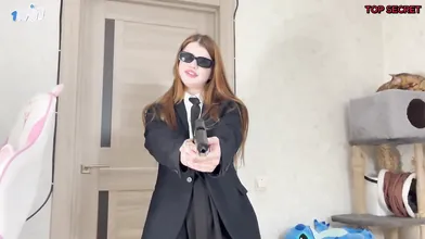 Will the secret agent give way to the alien's sloppy blowjob, recognizing it by
