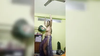 milf topless dancing for lover