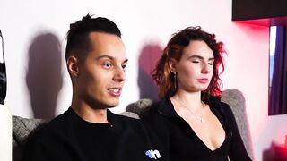 CelebYouTuber Darcy Dark plays de-robe games, showing orgy postures and innate t