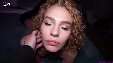 Suchiyboss redhead fellates my cock, cumming from vibrations! XXX homemade porn.