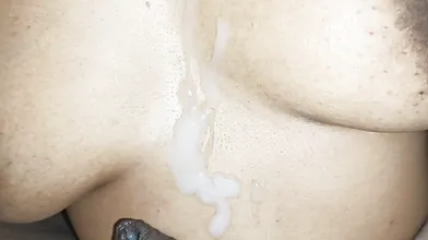 Boyfriend Cum on desi body