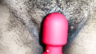 Indian Desi playing with vibratior