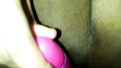 Girlfriend playing pussy with dilo