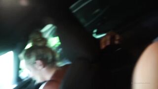 Little Blonde Slut Gets Fucked Hard By Three Men In A Car