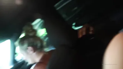 Little Blonde Slut Gets Fucked Hard By Three Men In A Car