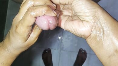 Tamil oil massage for hubby cock with cum