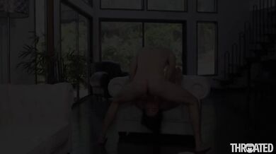 Balls Rubbing Against Her Chin