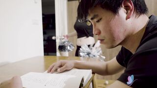 Supposed to be studying but he decides that he would rather watch porn