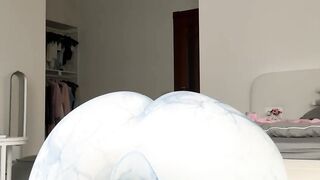 Big bra-stuffers and butt Adrianna Savu workout in her solo sportswear. Horny an