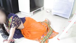 Cute Saree Bhabhi Gets Naughty With Her Devar For Rough And Hard Anal Sex After Ice Massage On Her Back In Hindi