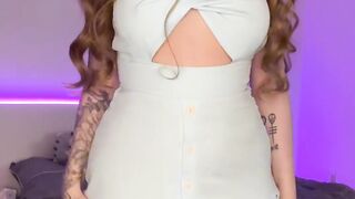 Adrianna Savu struttin' her giant funbags and phat ass, solo and tattooed - the