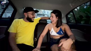 Sexy Colombian porn star Kylei Ellish rails soldier's phat boner in car, then cr
