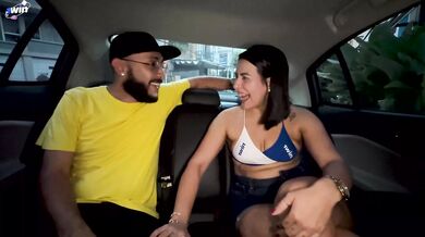 Sexy Colombian porn star Kylei Ellish rails soldier's phat boner in car, then cr