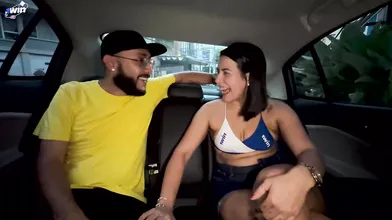 Sexy Colombian porn star Kylei Ellish rails soldier's phat boner in car, then cr