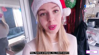 Coal or cumshot? Santa fulfills the desire of a nasty MILF for some real fledgli