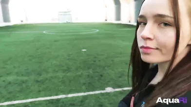 A professional football player, XXX, scored a victory and got a DT from a sexy d