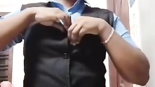 Gouthami reddy manthena removing dress showing Pink bra with milky boobs pussy