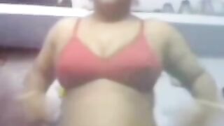 Gouthami reddy manthena removing chudidar & showing sexy Red bra with Big boobs