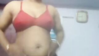 Gouthami reddy manthena showing nude body with sexy boobs removing sexy Red bra