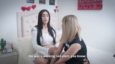Lesbian lies to her buddy for a steamy 3some - best porn!