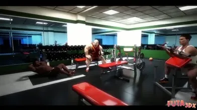 Futa3DX - Futa Babe Gets DP'D Hard At The Gym