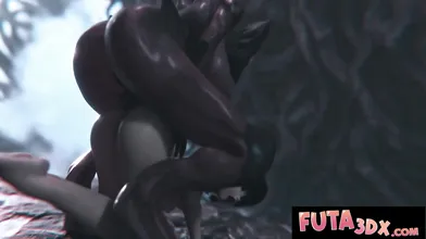 Futa3DX - Futa FINAL BOSS Demon Fucks Brunette Hard