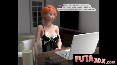 Futa3dX - Super Hot Babe Gets In The Middle Of Futa Big Dicked Threesome