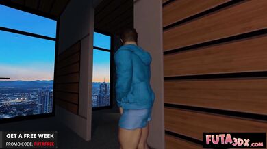 Futa3dX - Big Tittied Futa Gets Her Ass Fucked Hard In Shower