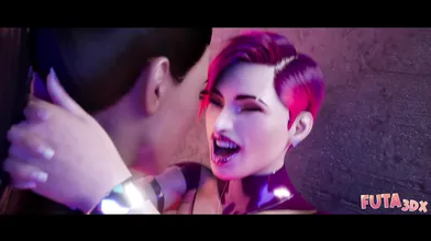 Futa3dX - Futa Brunette Gets Babe Hot & Horny At The Gloryhole They Start Fucking