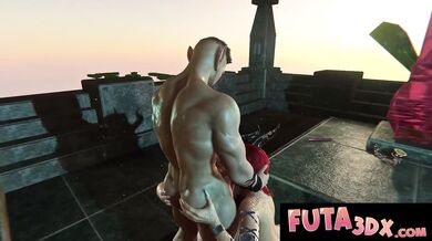HOT BABE FUCKED On Top Of The Pyramid Altar By FUTA Creature