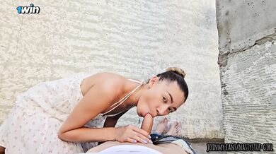 Extreme ass-fuck creampie on a spectacular nymph - super-steamy outdoor hard-cor