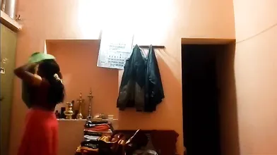 Tamil mom dress changing spy on her son