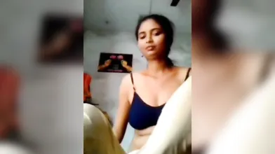 Gouthami reddy manthena sexy lanje removing dress with white peticot & blue bra