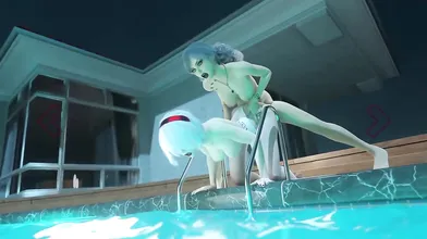 Hot Futanari Game - Wet Sex In Pool