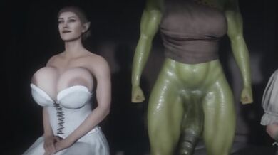 3D Animation Orc Fucks Dgirl In Anal And Cum - Futa On Futa Hentai Sex