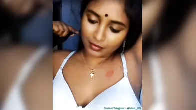 Gouthami reddy manthena sexy lanje removing white bra showing boobs nude body