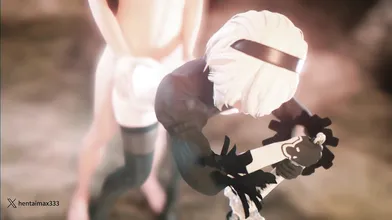 2B Standing 2 Angles  -hentai anime