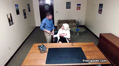 Mature chemistry teacher gets to ride dick at the principals office
