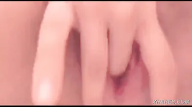She fingers her smooth tight pussy