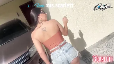 Hot brunette smoking cigarette, public masturbation. Fantastic xxx!
